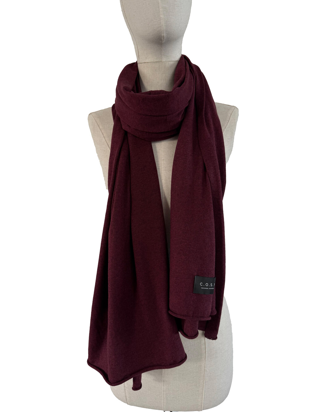 Sjaal Cosy Jersey Burgundy Melange