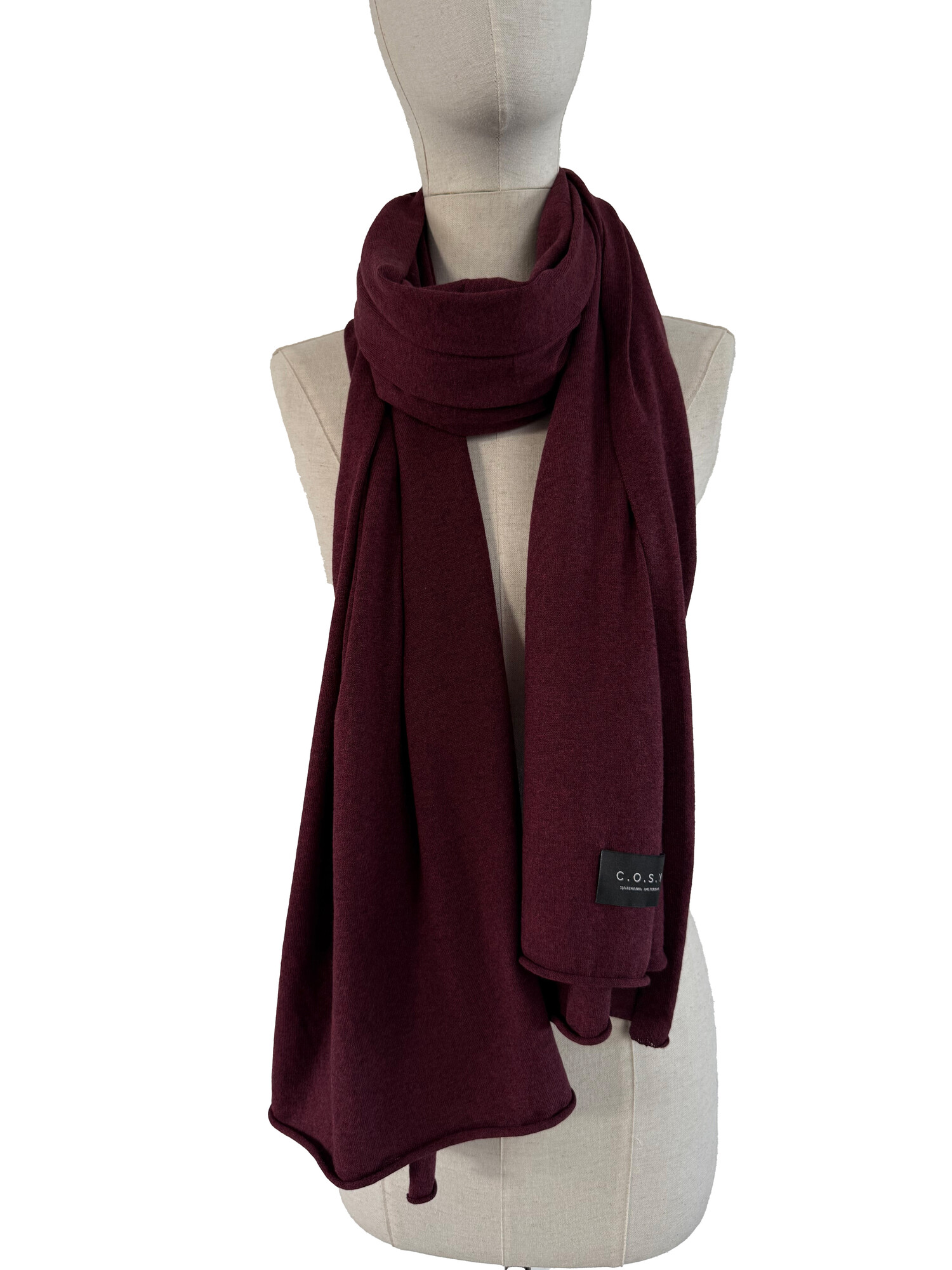 Schal Cosy Jersey Burgundy Melange