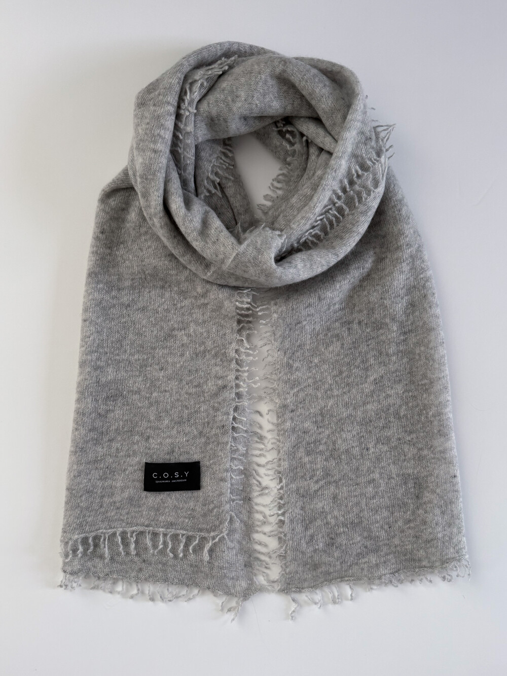 Scarf Cosy Washed Cashmere Light Grey