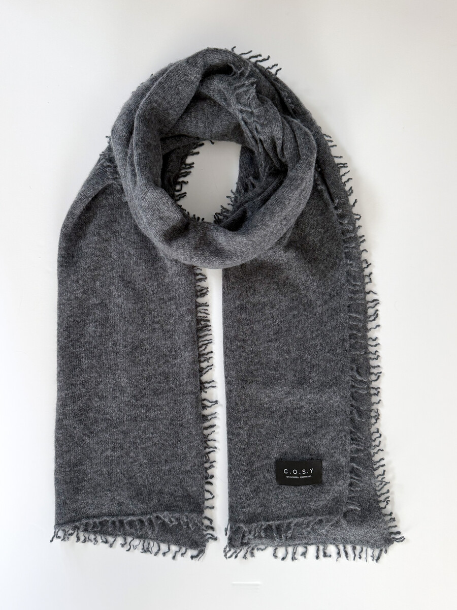 Schal Cosy Washed Cashmere Medium Grey