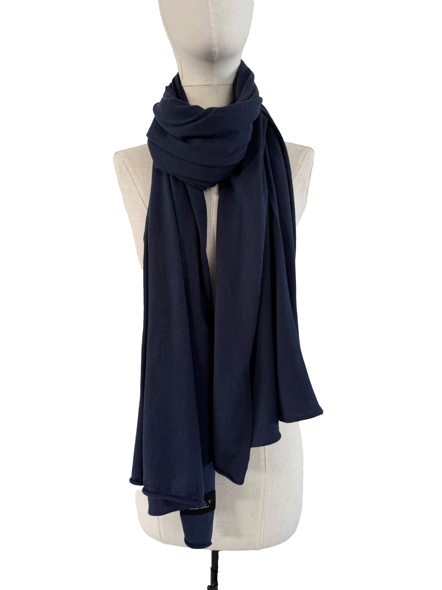 Sjaal Cosy Jersey Navy Melange