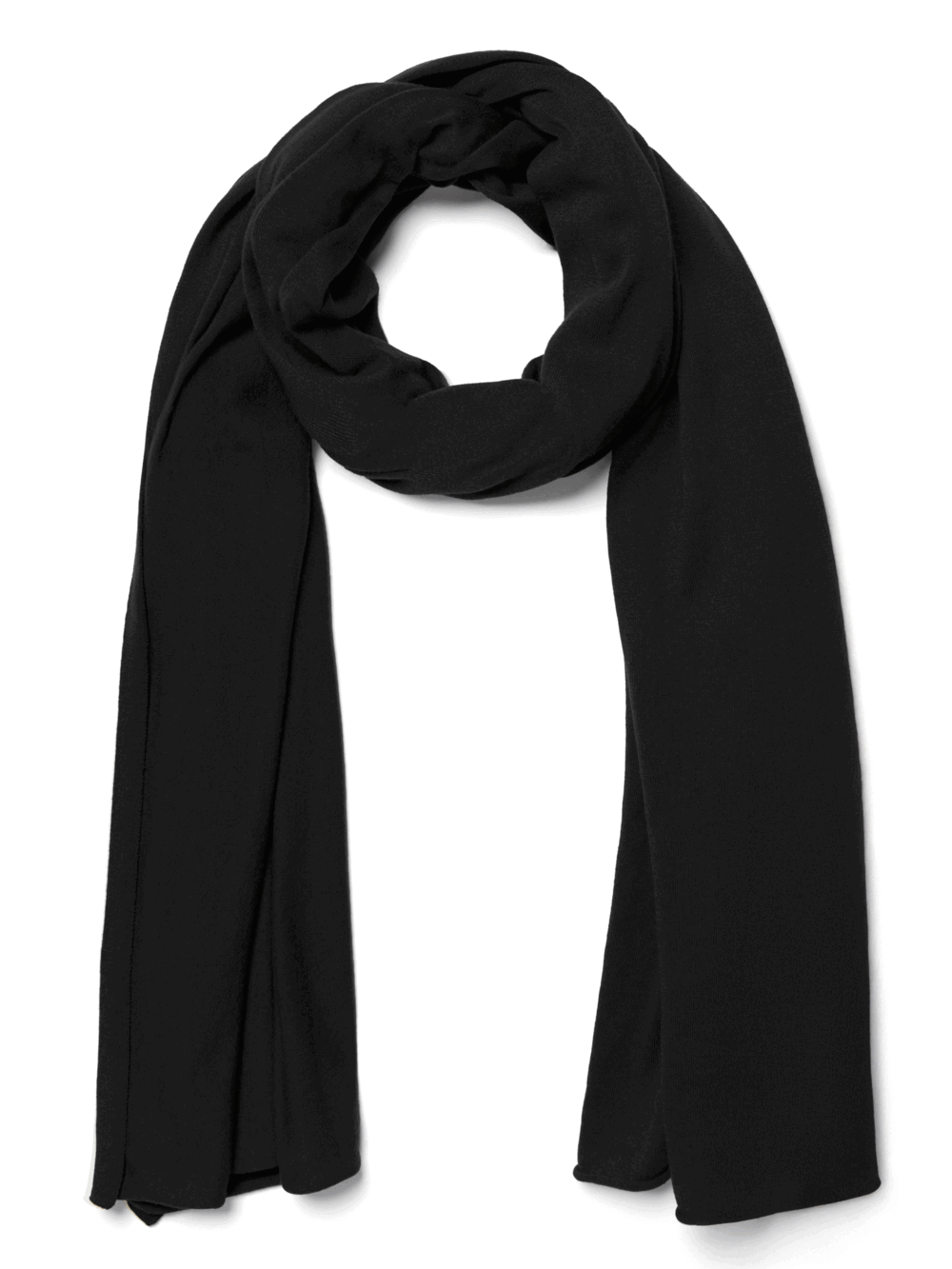 Scarf Cosy Jersey Solid Black