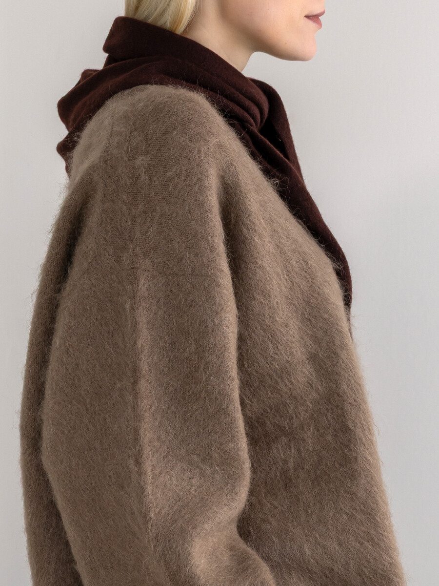 Scarf Cosy Triangle Small Hickory