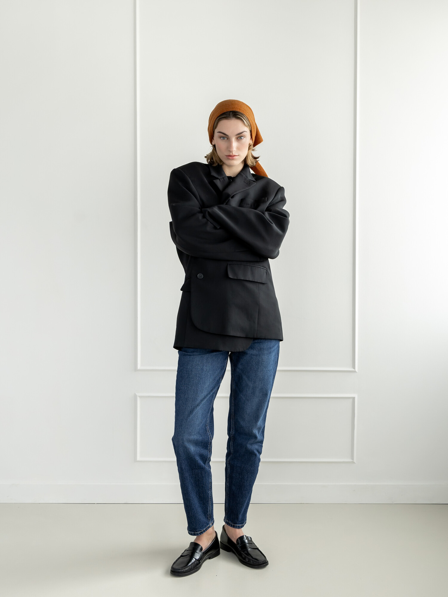 Sjaal Cosy Triangle Small Shale