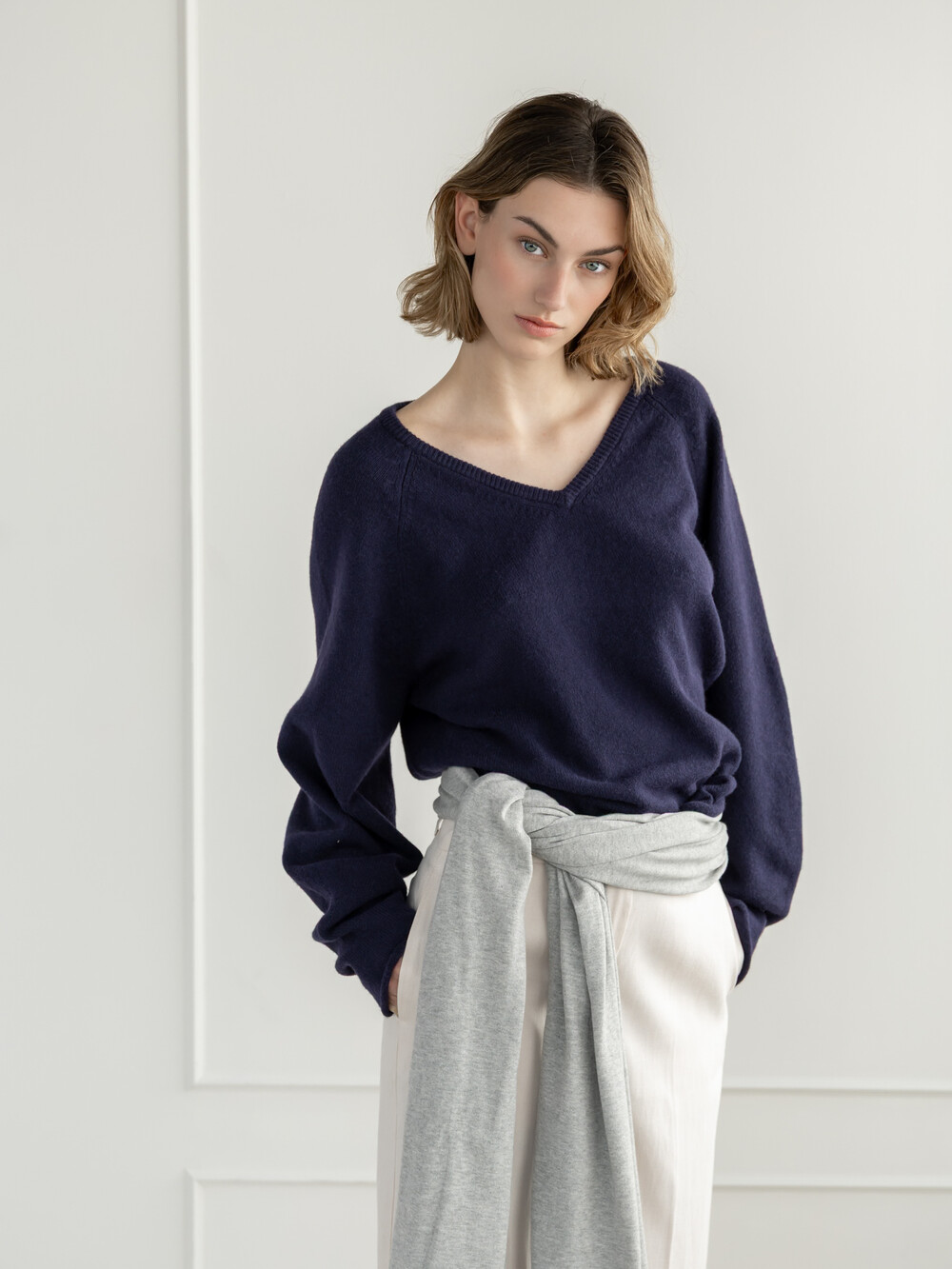 Schal Cosy Jersey Light Grey Melange