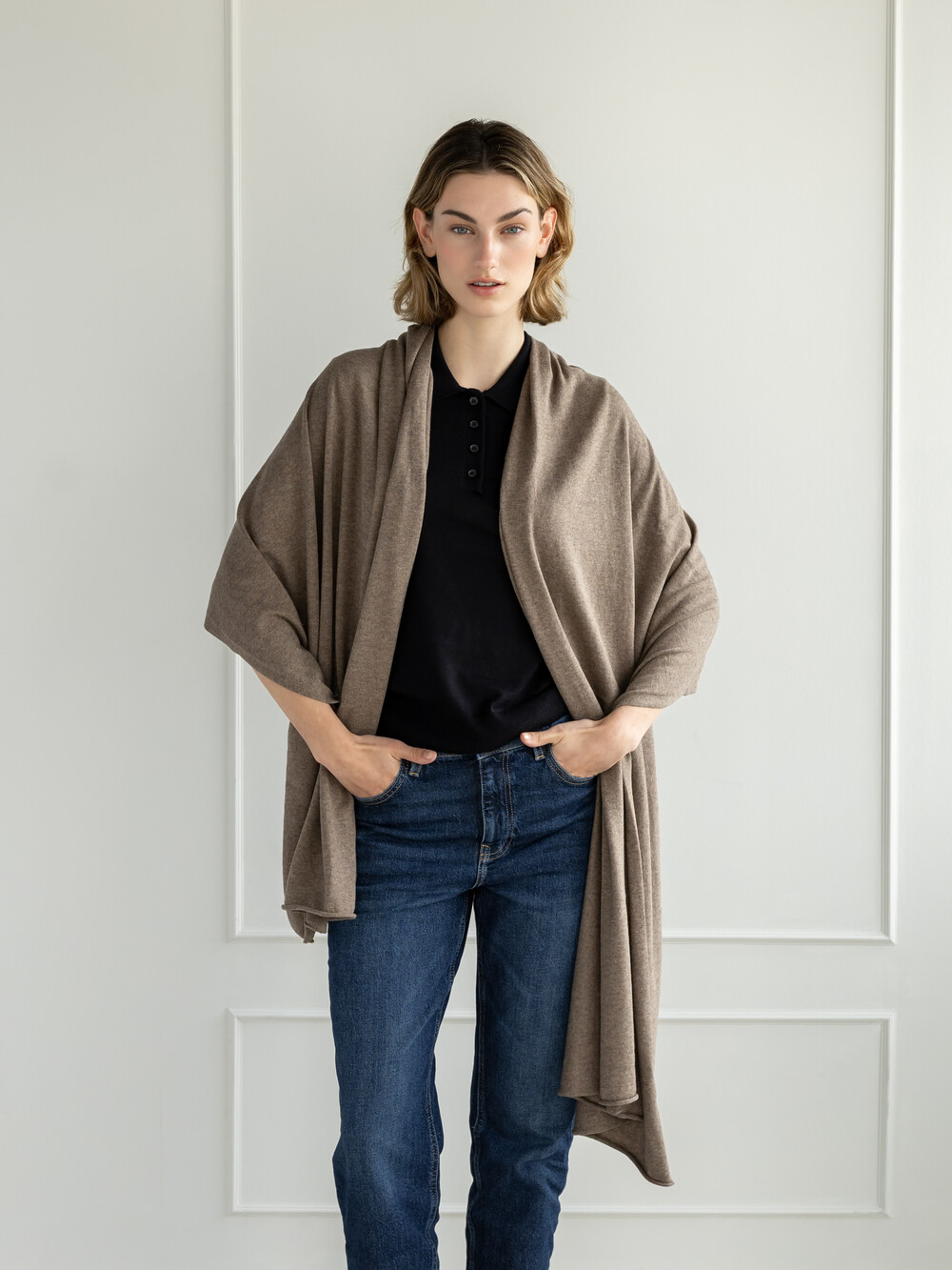 Sjaal Cosy Jersey Mole Melange