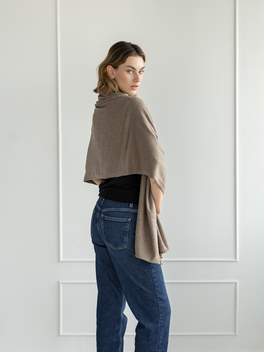 Sjaal Cosy Jersey Mole Melange