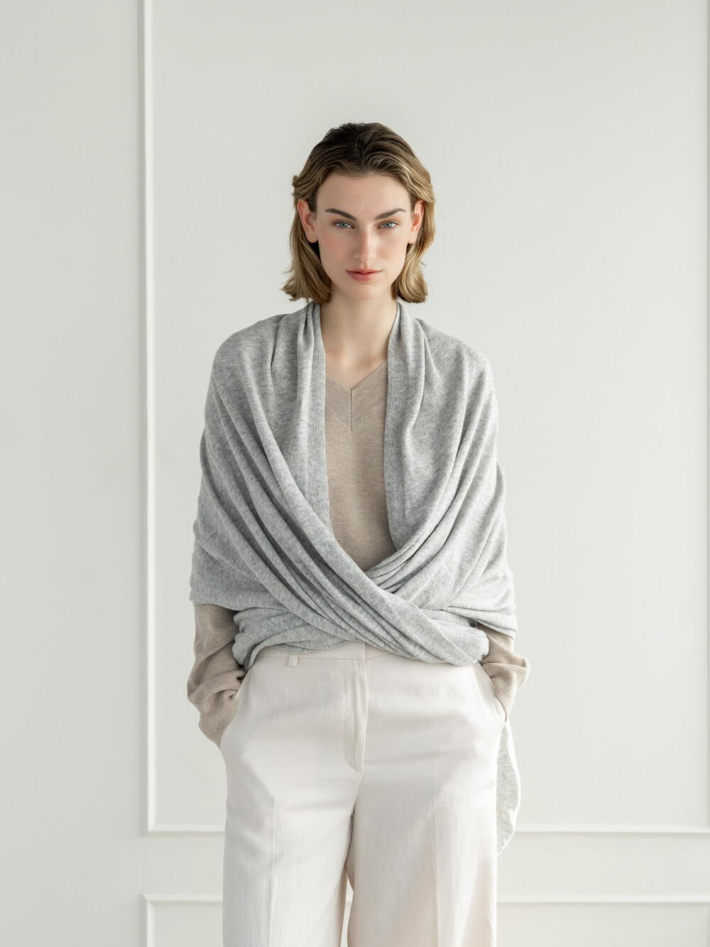 Schal Cosy Cool Silver Grey