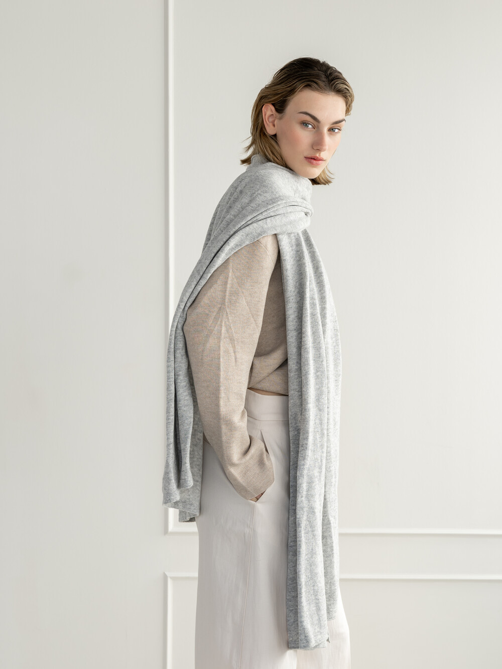 Schal Cosy Cool Silver Grey