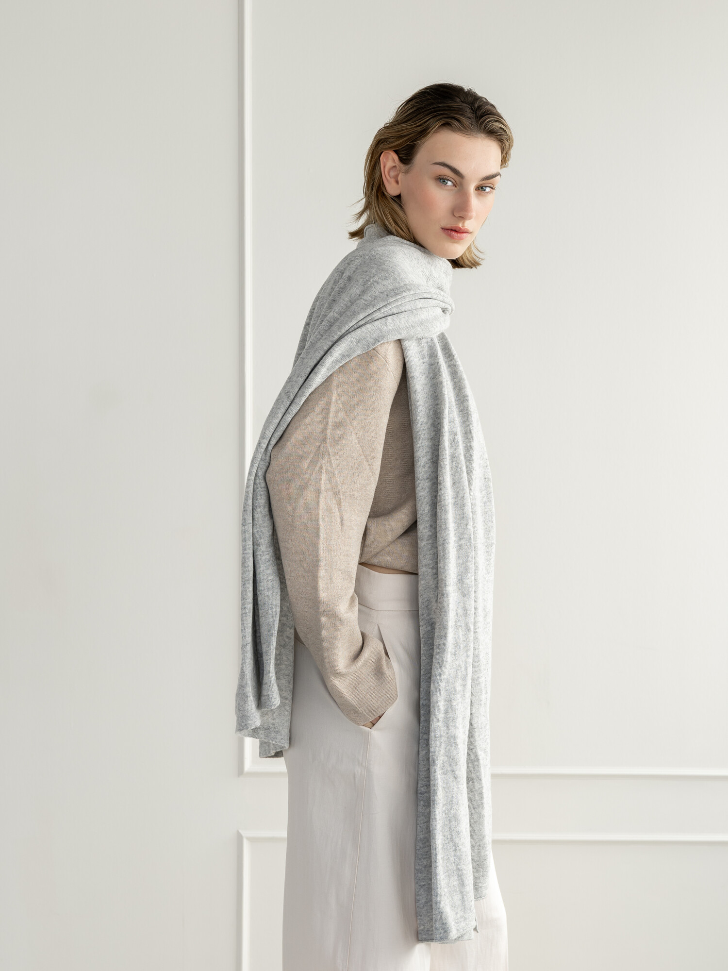 Schal Cosy Cool Silver Grey