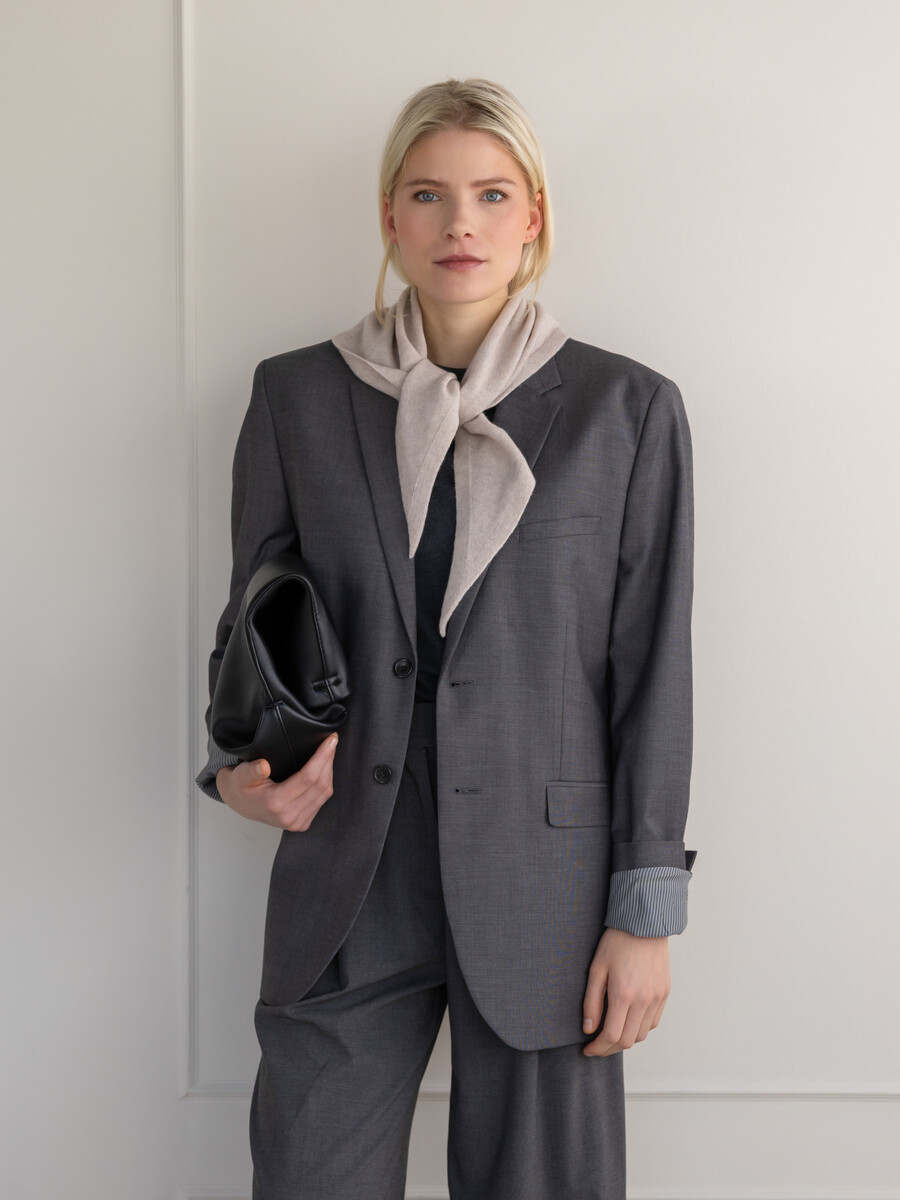 Sjaal Cosy Triangle Small Oatmeal
