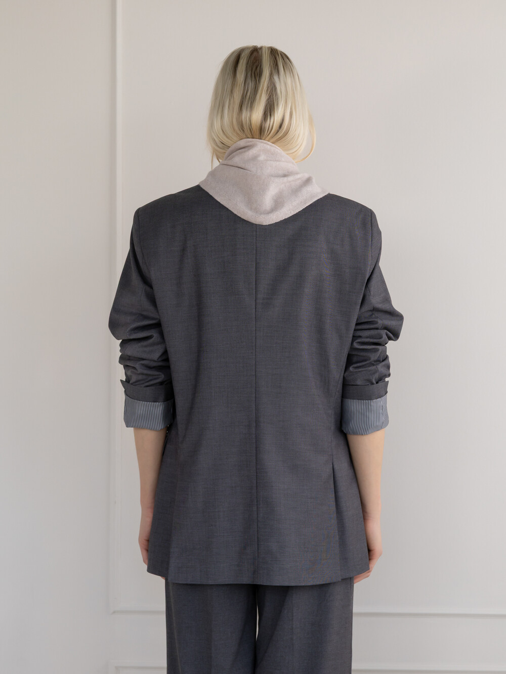 Scarf Cosy Triangle Small Oatmeal