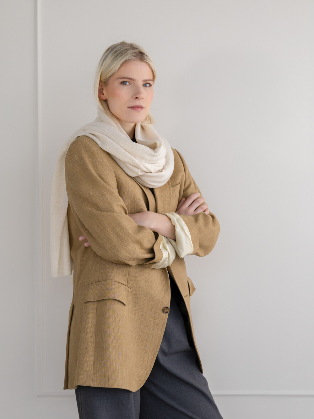 Schal Cosy 100% Cashmere Beige Melee