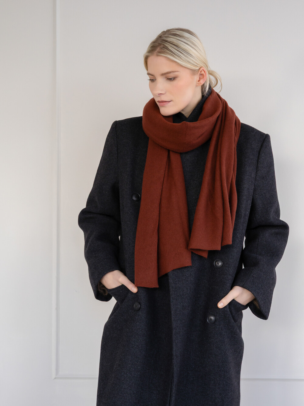 Cosy Scarf 100% Cashmere Chocolate