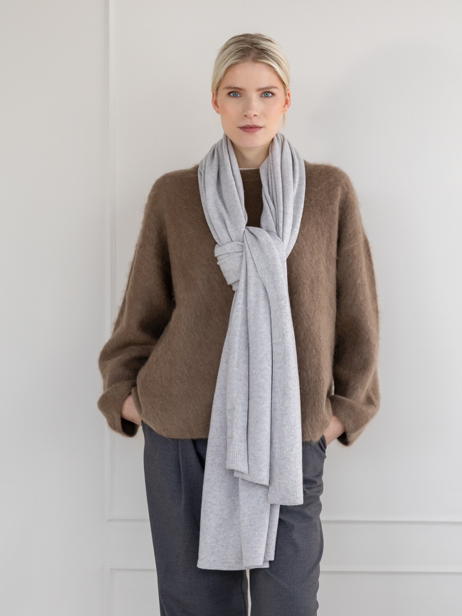 Sjaal Cosy Chic Pearl Grey Melee