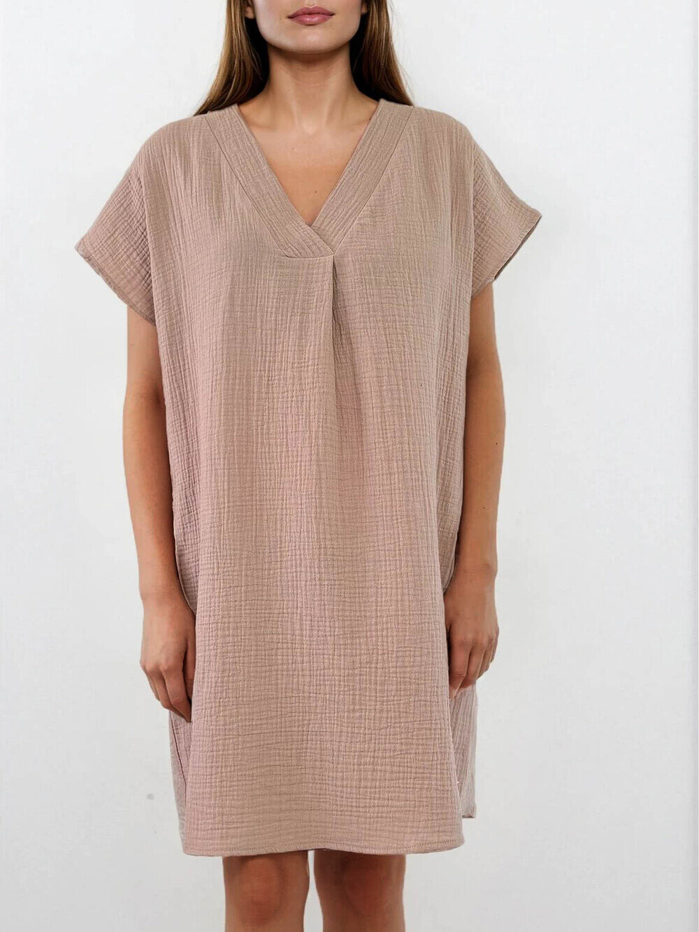 Cosy Tunikakleid Taupe