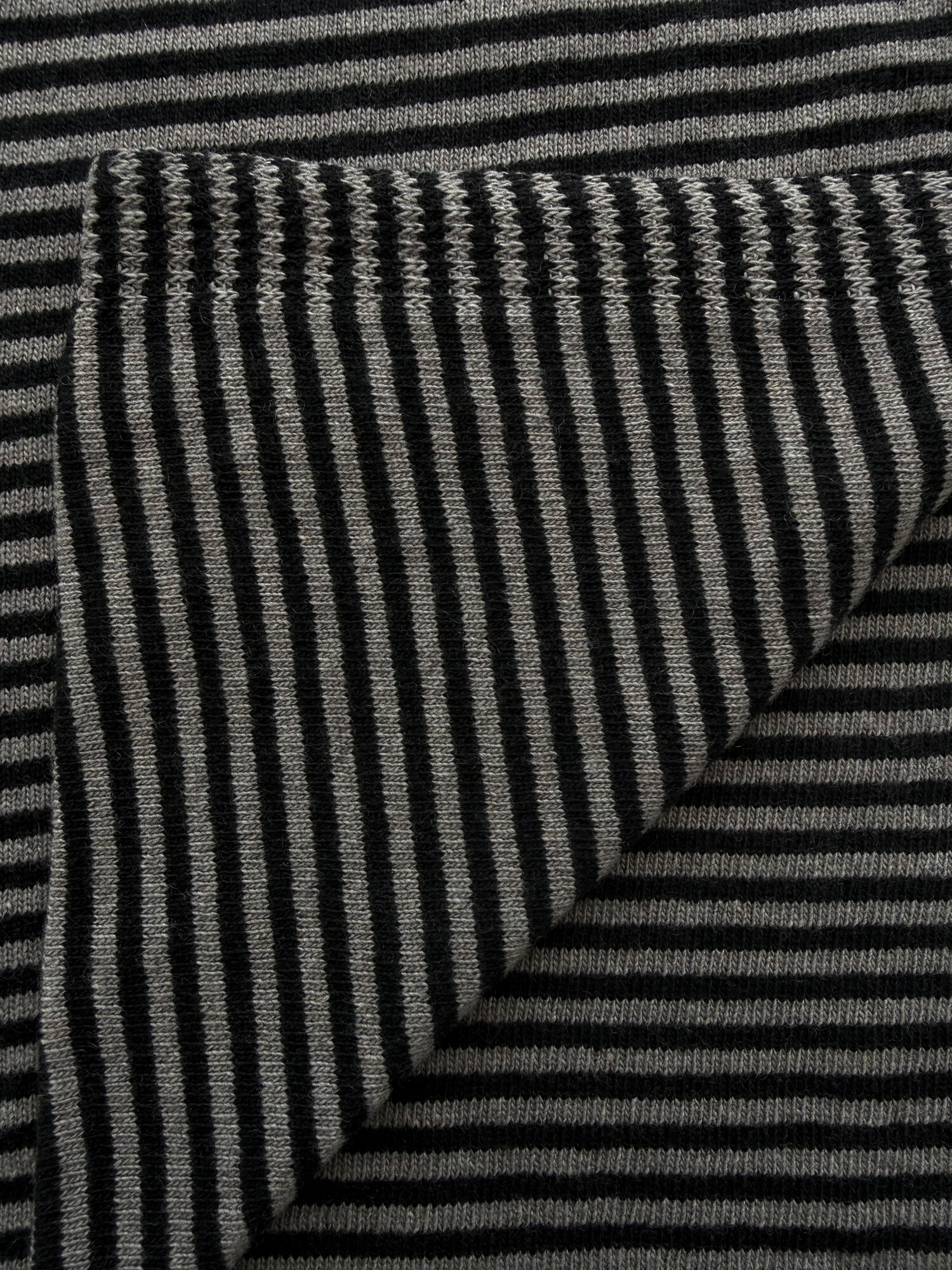 Sjaal Cosy Chic Stripes Solid Black  - Solid Grey