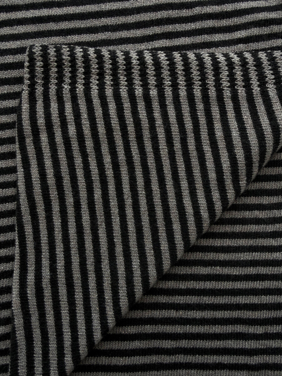 Schal Cosy Chic Stripes Solid Black  - Solid Grey
