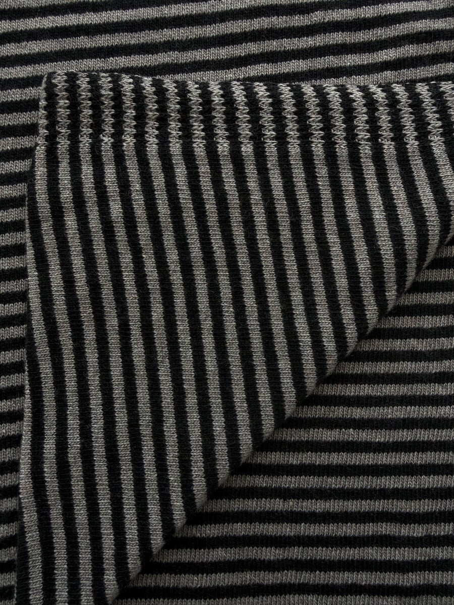 Sjaal Cosy Chic Stripes Solid Black  - Solid Grey