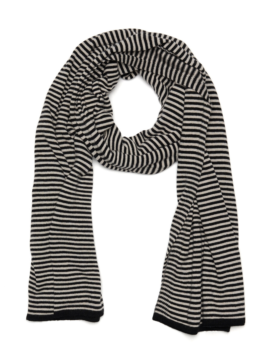 Schal Cosy Chic Stripes Solid Schwarz - Hellsand