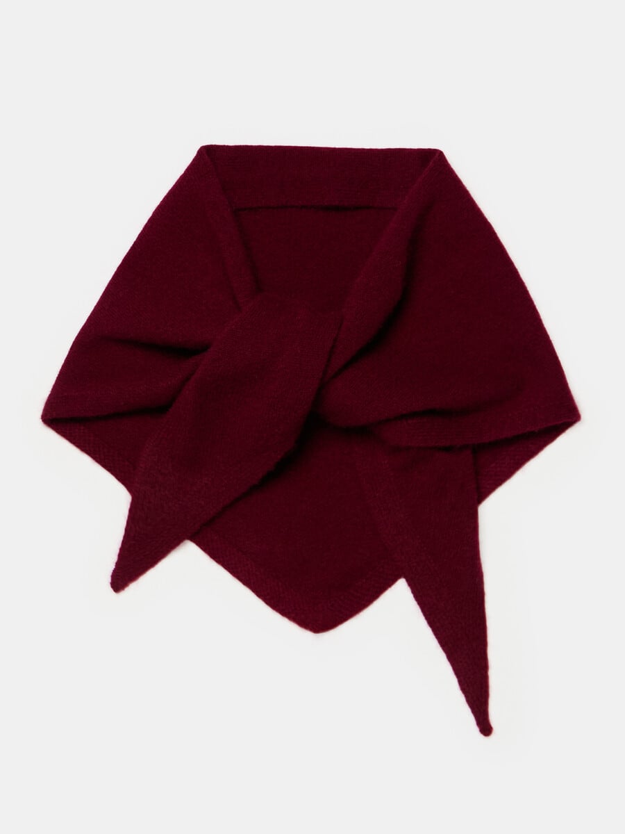 Sjaal Cosy Triangle Small Rouge Noir