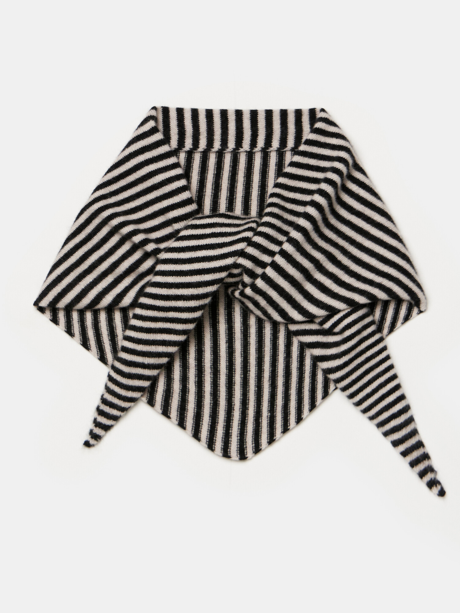 Schal Triangle Small Solid Black/Oatmeal