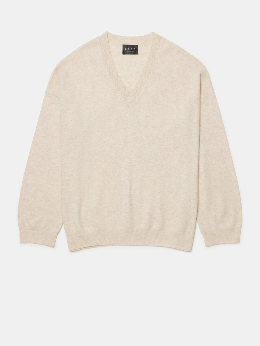 Cosy V-Neck Gravelstone