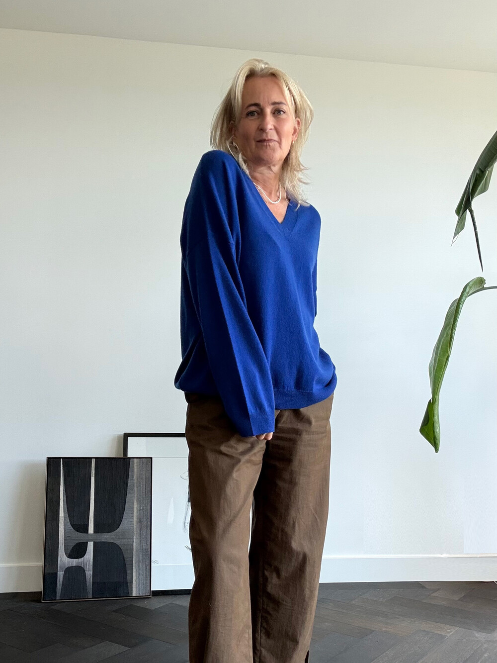 Cosy V-Neck Berlin Blue