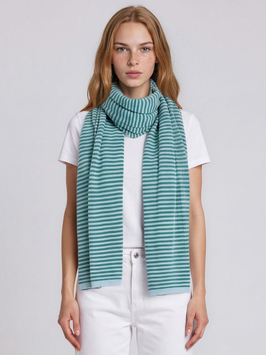 Travelwrap Cosy Chic Stripes Aqua - Green and Mean