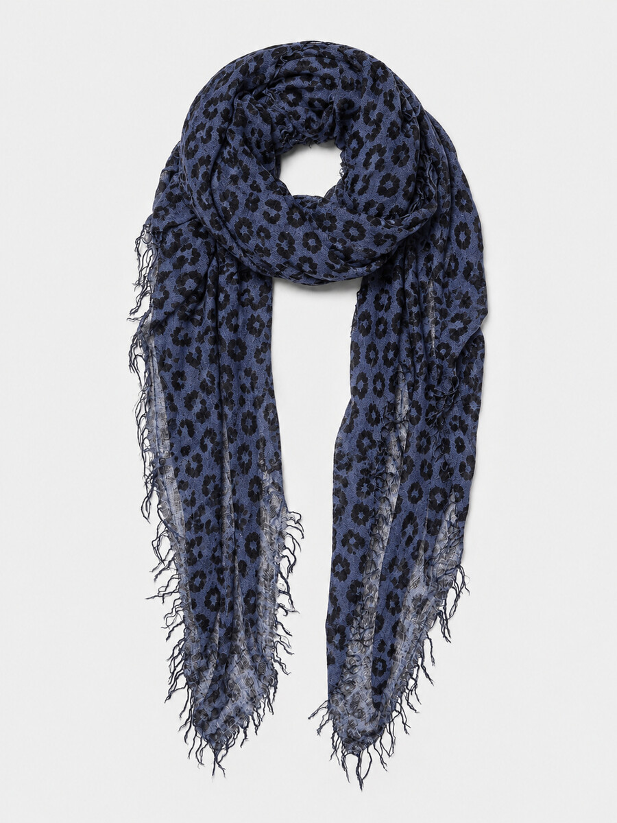 Schal Cosy Cashmy Leopard Blau
