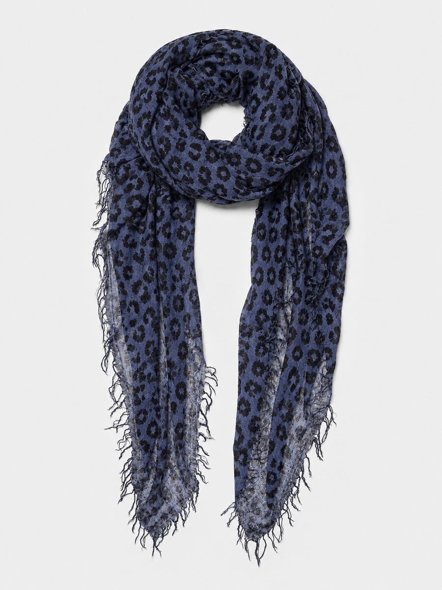 Sjaal Cosy Cashmy Leopard Blue