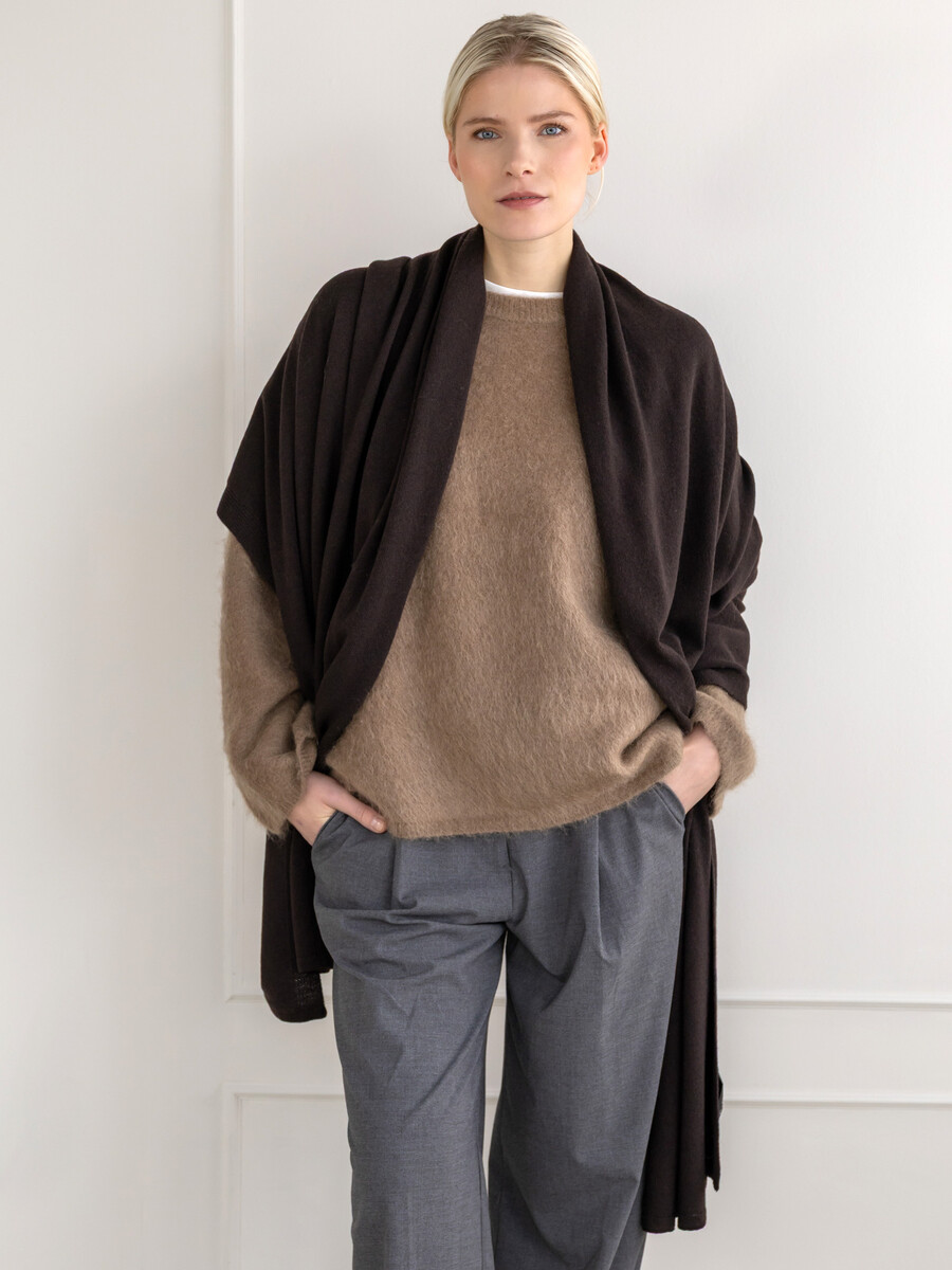 Sjaal Cosy Chic Dark Brown