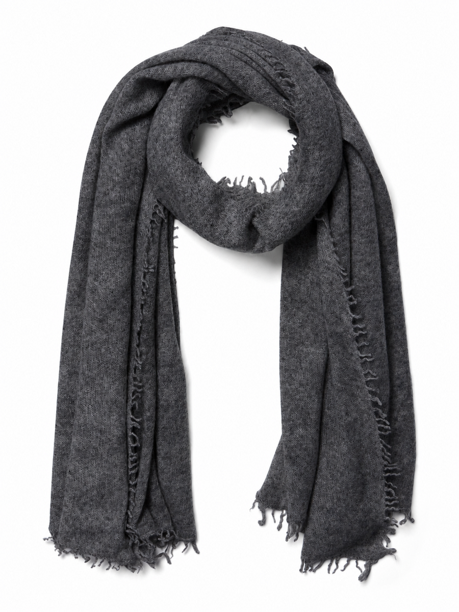 Sjaal Cosy Washed Cashmere Medium Grey