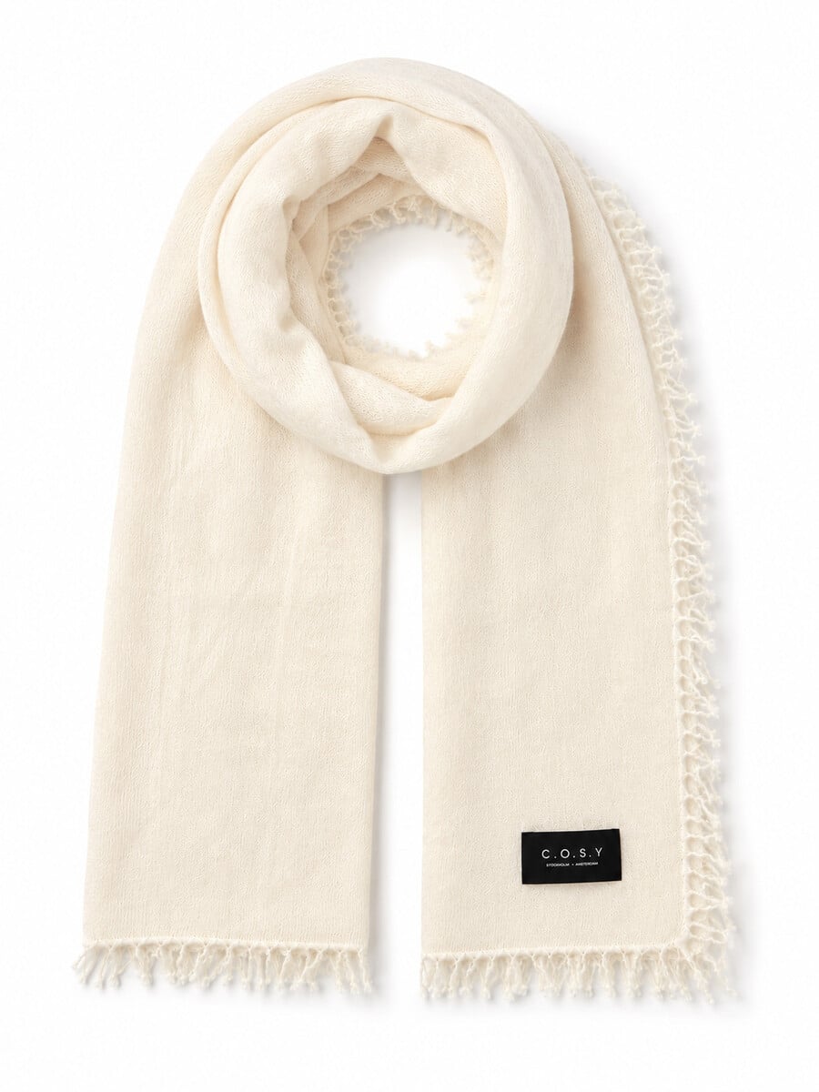 Sjaal Cosy Washed Cashmere Creamy