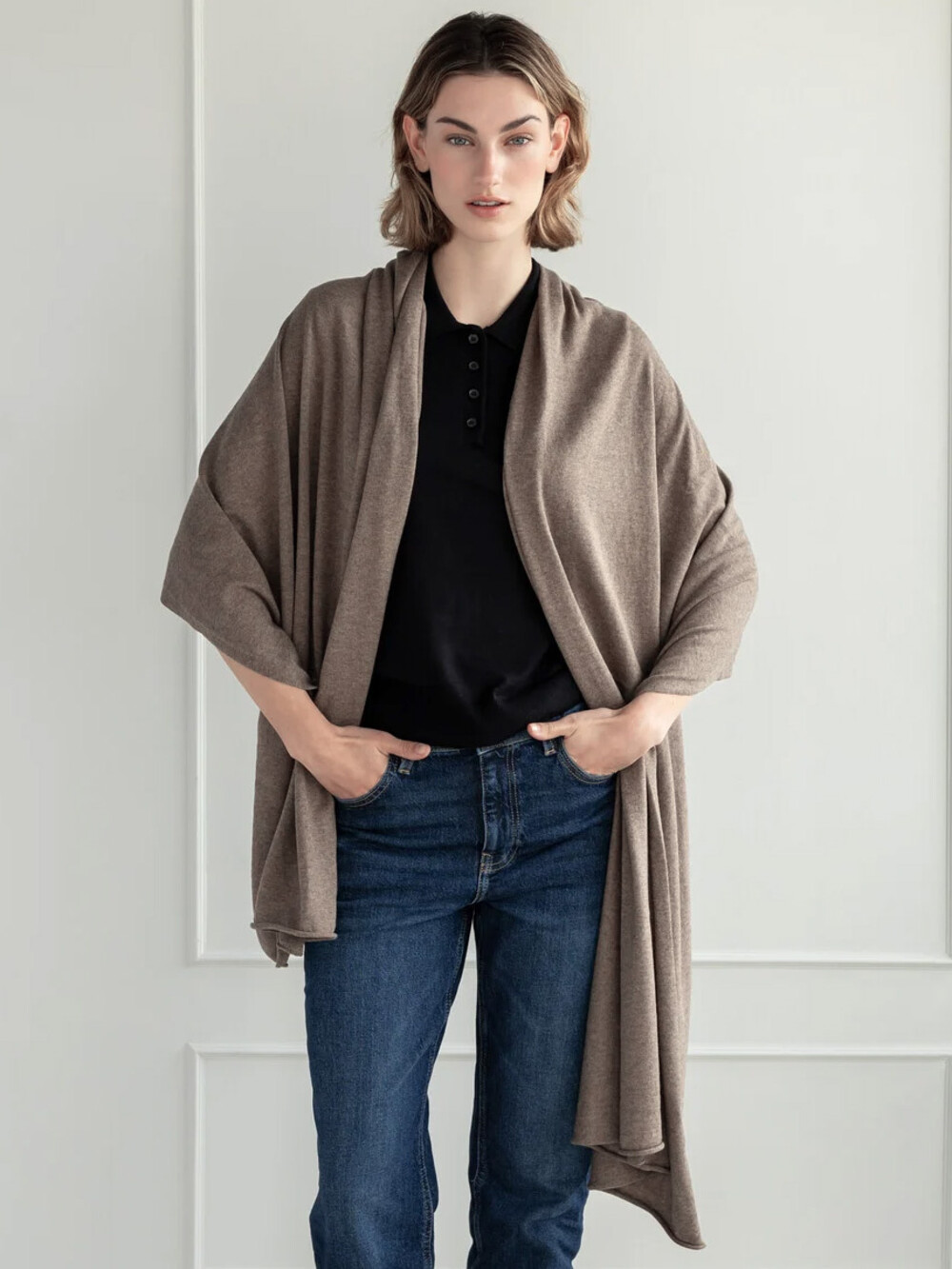 Scarf Cosy Jersey Mole Melange