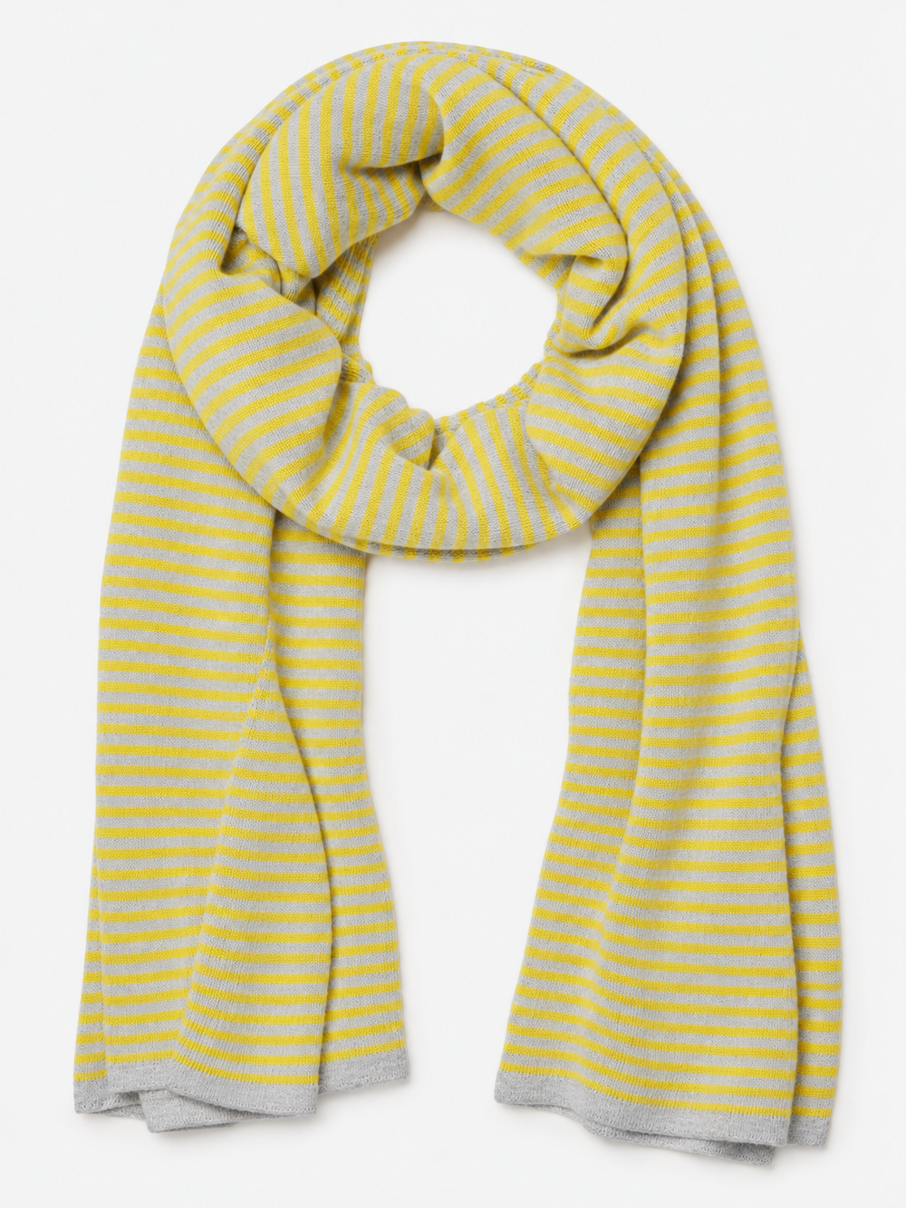 Sjaal Cosy Chic Stripes Vibrant Yellow - Pearl Grey