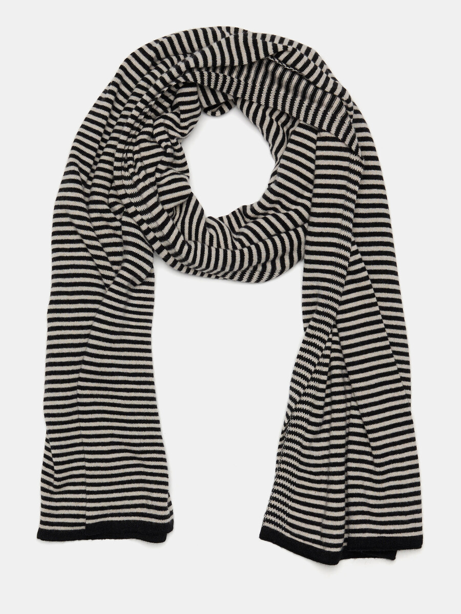 Schal Cosy Chic Stripes Solid Schwarz - Hellsand