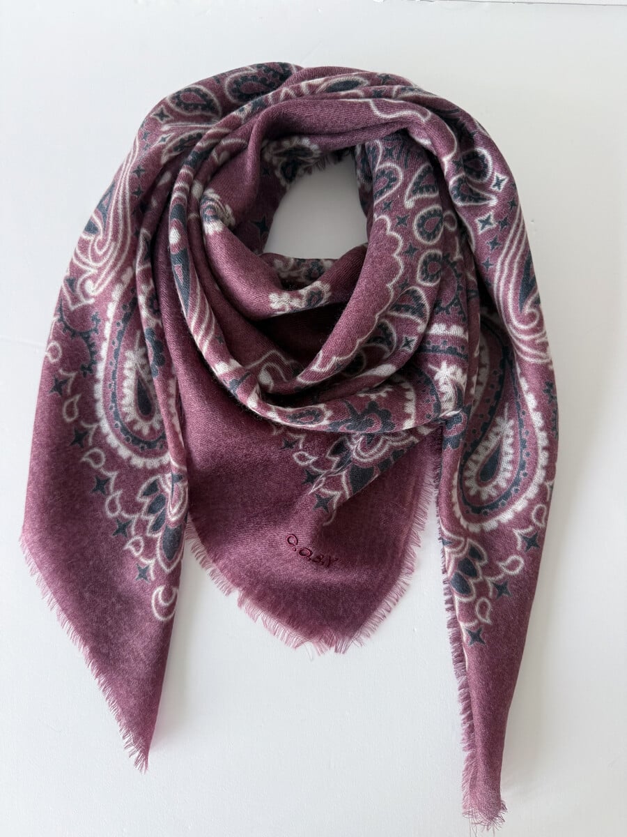 Schal Cosy 100% Cashmere Bandana Syrah
