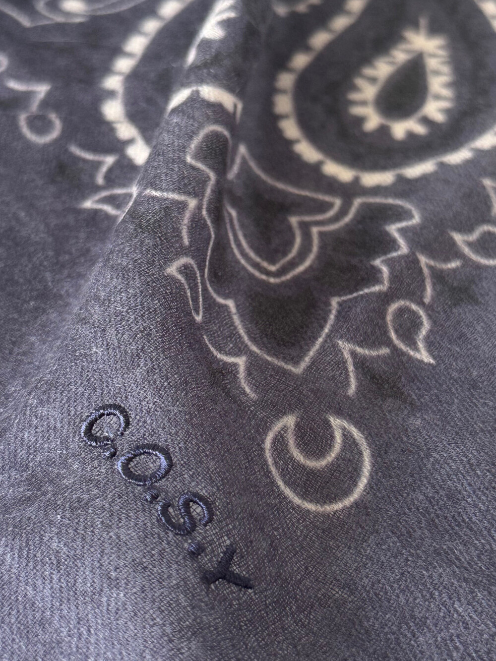 Sjaal Cosy 100% Cashmere Bandana Blue Indigo