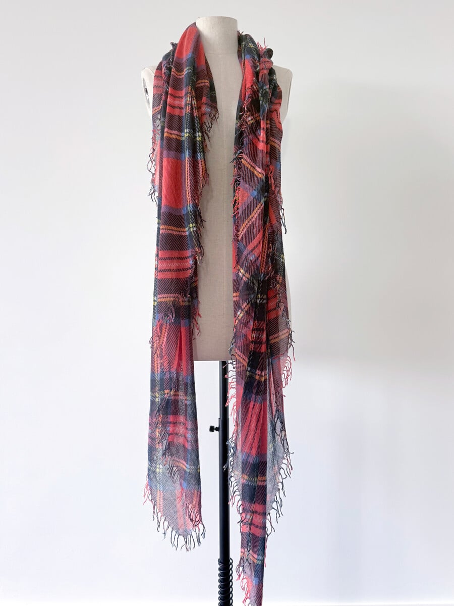 Sjaal Cosy Cashmy Fiery Red Tartan