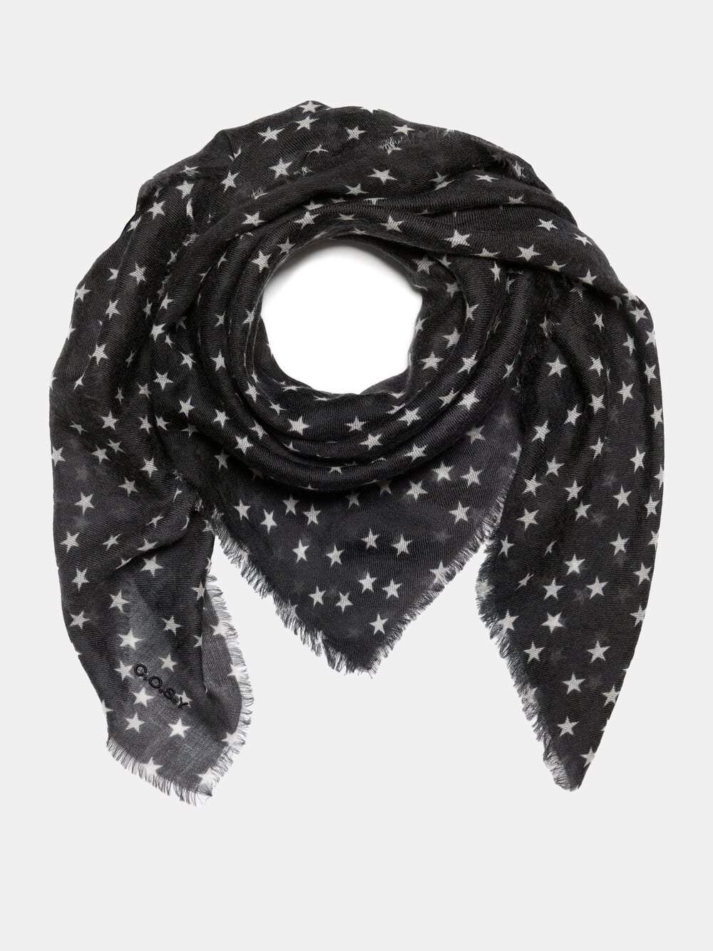 Sjaal 100% Cashmere Stars Black
