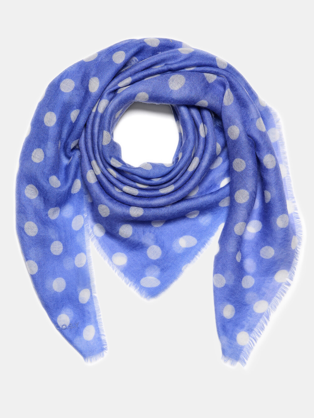 Sjaal Cosy 100% cashmere Dots  Persian Jewel