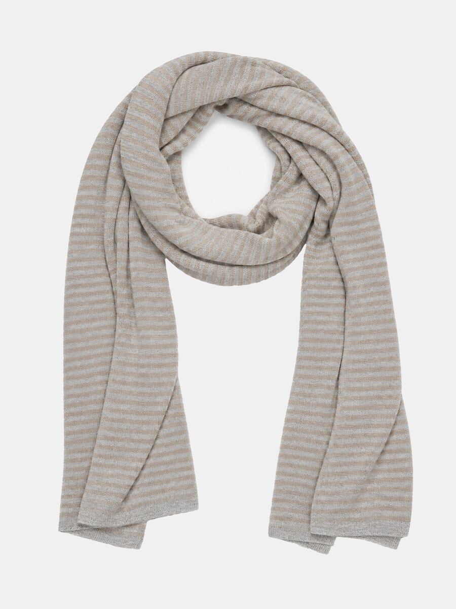 Schal Cozy Chic Stripes Pearl Grey / Sand