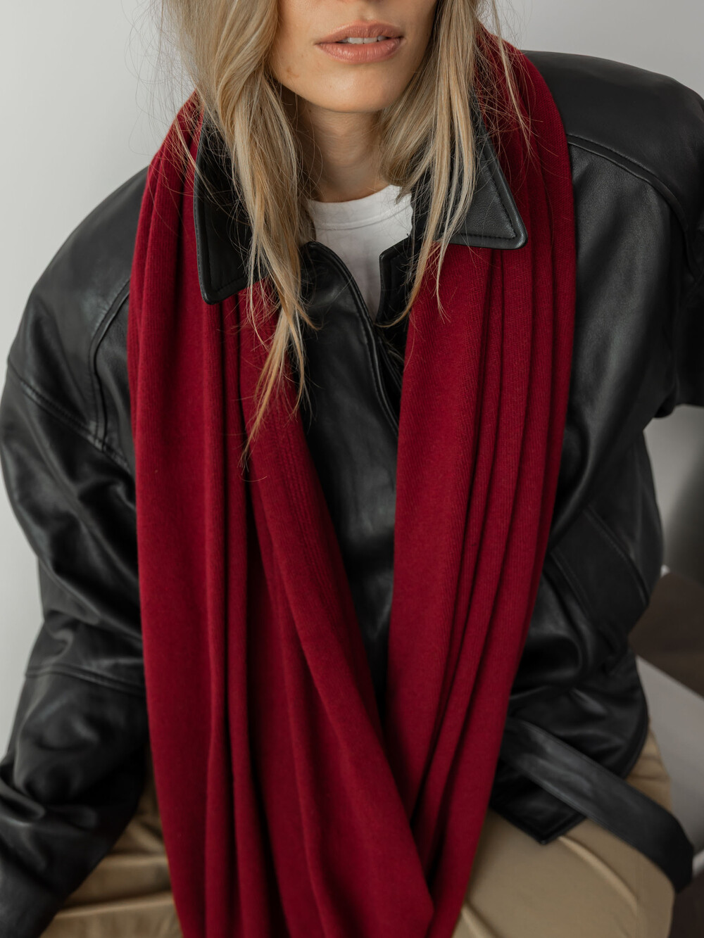 Sjaal Cosy Chic Burgundy Wine