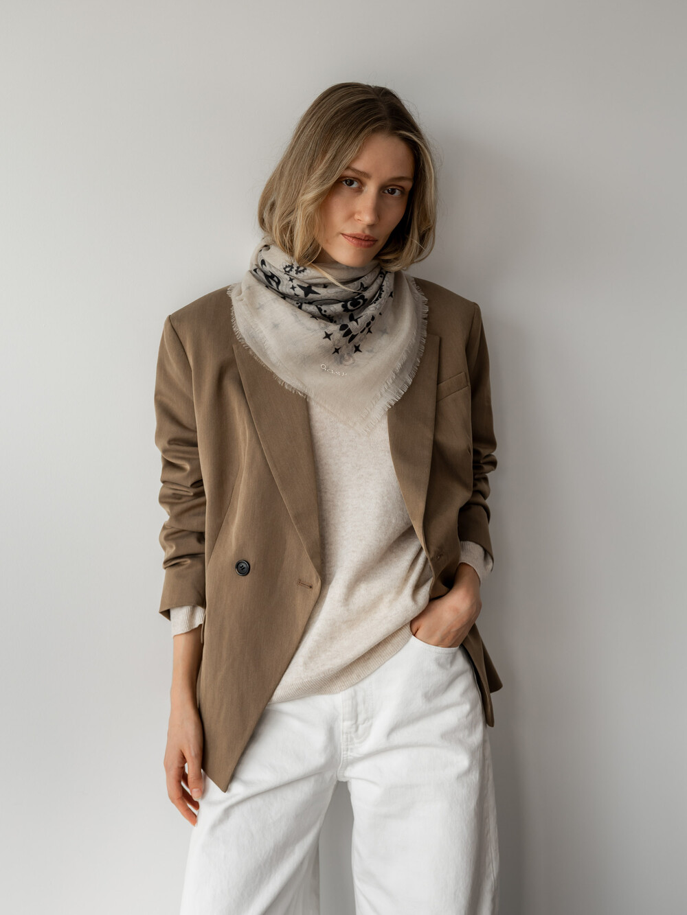 Schal Cosy 100% Cashmere Bandana Birch