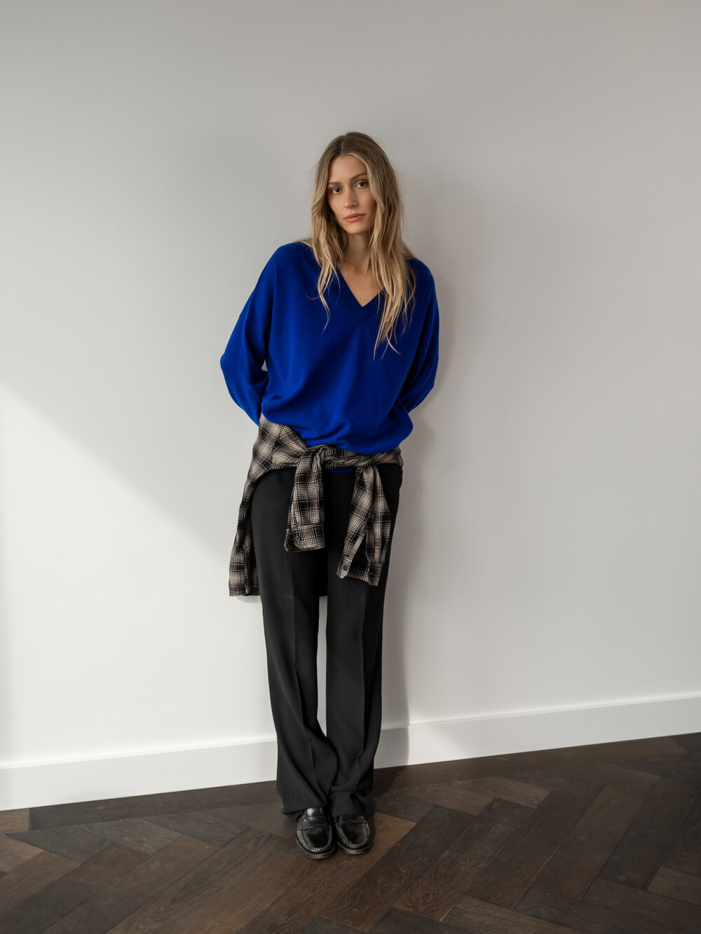Cosy V-Neck Berlin Blue