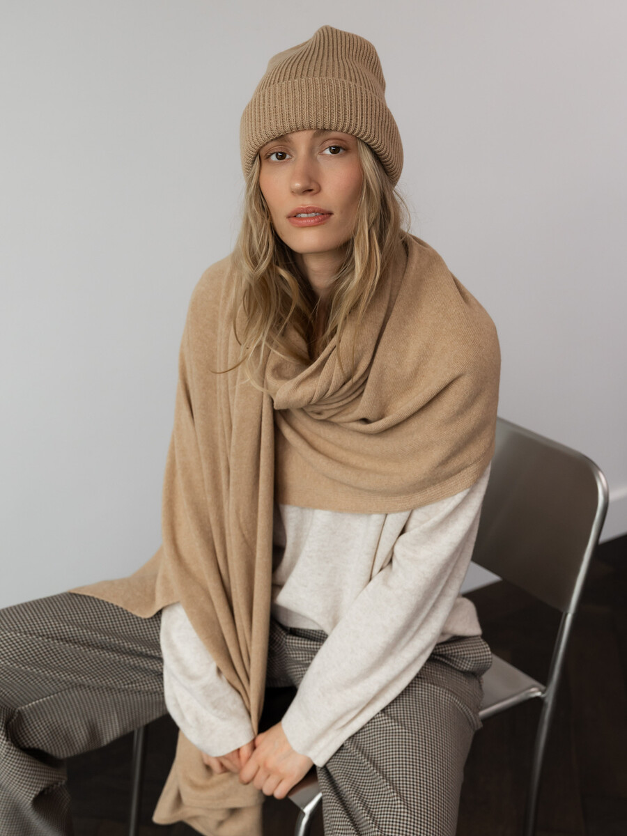 Sjaal Cosy Chic Camel Beige
