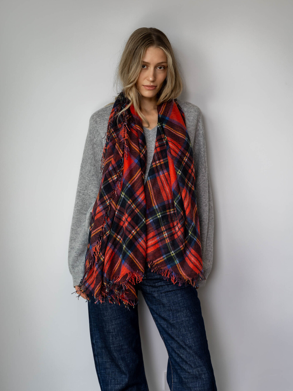 Cosy V-Neck Stone Grey