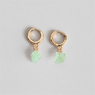 SEMI PRECIOUS HOOP EARRINGS Amazonite