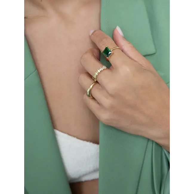 GIOIA EMERALD GREEN RING